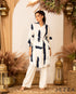 Long Sleeve Below-Knee Polyester Top 62862